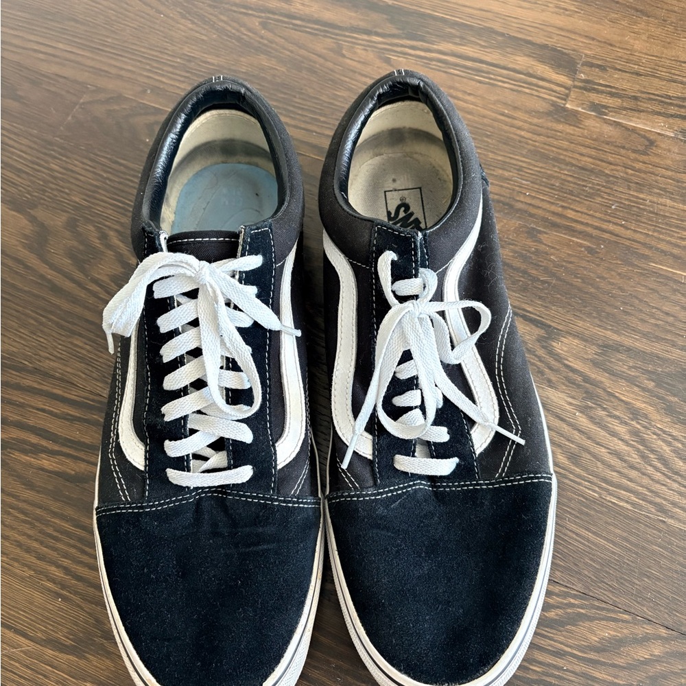 Vans Black & White Old Skool Lace-Up Sneakers